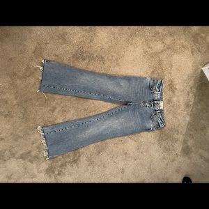FREE PEOPLE CROPPED FLARE JEANS